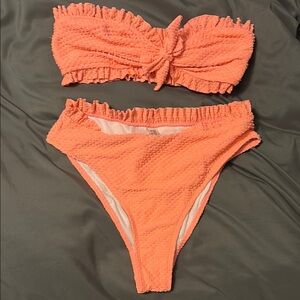 SHEIN Vibrant Textured Bikini Set